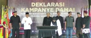 KPU Gelar Kampanye Damai Bersama Dua Paslon Bupati Banyuwangi