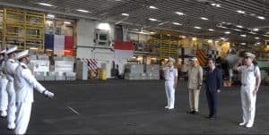 Menhan Sjafrie Kunjungi Kapal Induk Prancis Charles De Gaulle