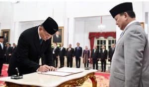 Prabowo Lantik Sjafrie sebagai Ketua Harian Dewan Pertahanan Nasional